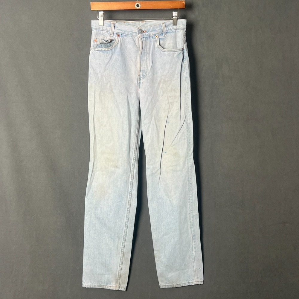 Vtg 90s Levis 701 Student Fit Jeans Mens 29x32 Light Wash Button Fly Made In USA
